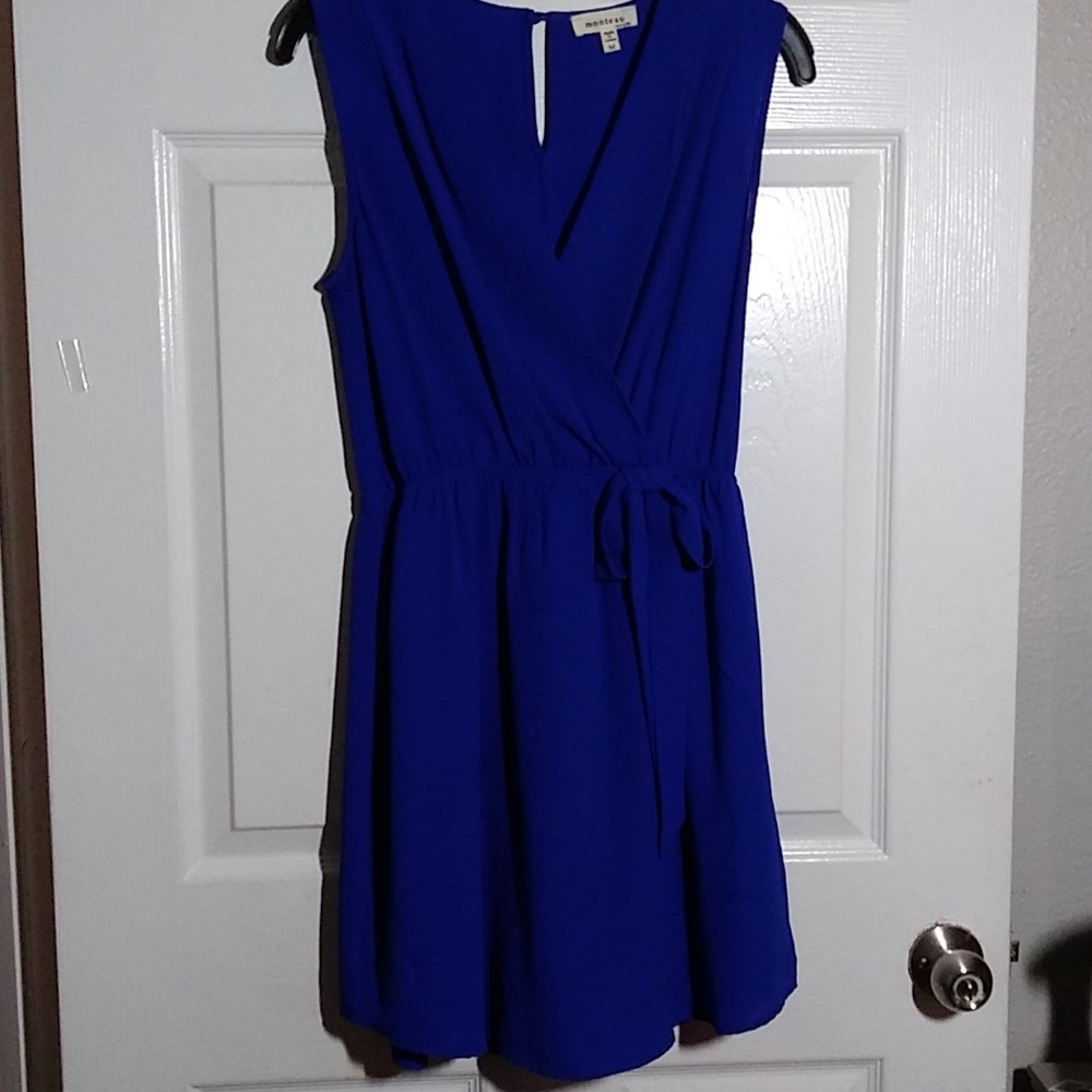 Monteau Royal Blue V-Necked Dress M